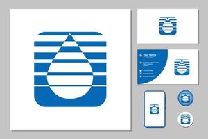 gouttes d'eau simples pour l'inspiration de conception de logo vecteur