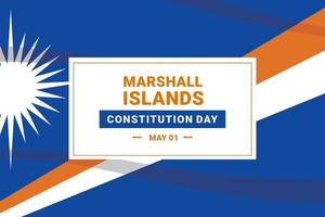 jour de la constitution de l'île marshall vecteur