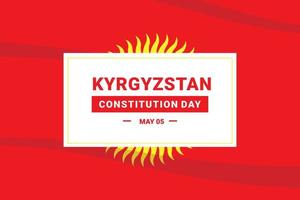 jour de la constitution du kirghizistan vecteur