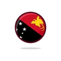 L'icône du drapeau de la Papouasie-Nouvelle-Guinée vecteur