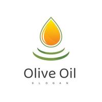 logo d'huile d'olive avec symbole de gouttelettes
