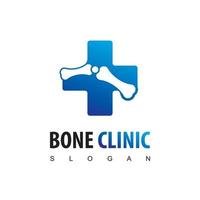 modèle de logo de clinique et d'hôpital d'orthopédie