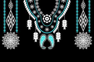 motif oriental ethnique géométrique traditionnel .conception de broderie de collier floral pour la mode women.background, papier peint, vêtements et emballage.
