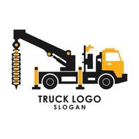 vecteur de modèle de logo de silhouette de camion