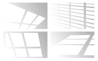 superpositions d'ombres pour les présentations de mise en page. abat-jour organiques et abat-jour à lamelles pour éclairage naturel vecteur