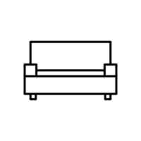modèle de conception d'icône isolé de canapé vecteur