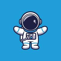 icône de vecteur de technologie de conception d'astronaute