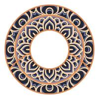 cercle, 4 couches, motif mandala, élément de conception vecteur