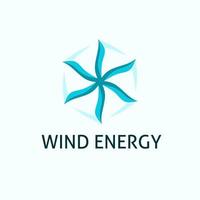 modèle logo simple symbole de l'énergie éolienne vecteur