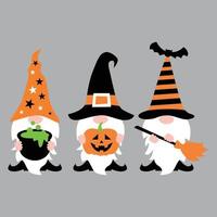 vecteur de conception de t shirt gnome halloween