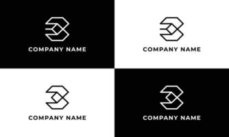 modèle de conception de logo abstrait minimaliste. création de logo unique avec le concept de la lettre b, avec des carrés. graphiques vectoriels vecteur