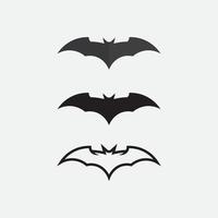 chauve souris logo animal et vecteur, ailes, noir, halloween, vampire, gothique, illustration, conception icône chauve-souris vecteur