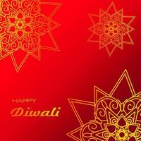 joyeux Diwali. fond d'écran de conception d'affiche du festival des lumières. l'arrière-plan avec des éléments floraux et des vecteurs de mandala vecteur