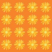 modèle de marguerites orange spécial pour affiches et impressions vecteur