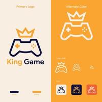 modèle de concept de logo de jeu simple et élégant vecteur