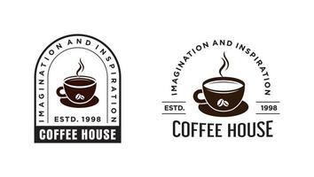 café logo nom de l'entreprise vecteur