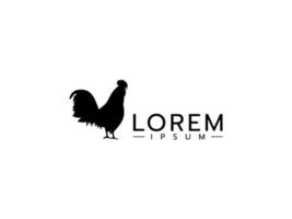 logo animal poulet simple vecteur