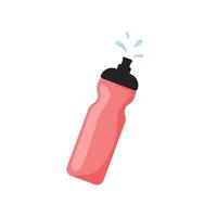 bouteille d'eau de sport pour sportifs. bouteille isolée. illustration vectorielle plate vecteur