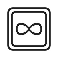 icône de ligne de symbole infini vecteur