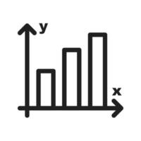 icône de ligne de statistiques vecteur