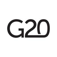 illustration vectorielle de conception de logo g20. vecteur