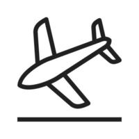 icône de ligne d'atterrissage de vol vecteur