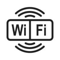 icône de ligne de signe wifi vecteur
