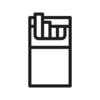 icône de ligne de paquet de cigarettes