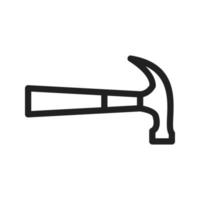 icône de ligne de marteau vecteur