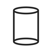 icône de ligne de cylindre vecteur