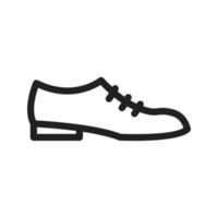 icône de ligne de chaussures formelles vecteur
