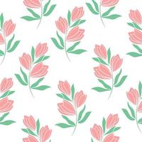 belle illustration vectorielle de motif floral sans couture vecteur