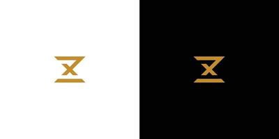 création de logo initiales de lettre zx moderne et unique vecteur