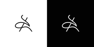 création de logo unique et moderne avec les initiales d'une lettre vecteur