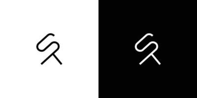 création de logo sr initiales moderne et unique vecteur
