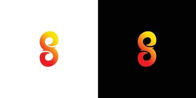 création de logo unique et colorée de la lettre initiale s vecteur