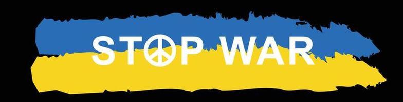 bannière pas de guerre drapeau ukraine vecteur