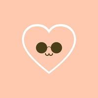 mignon ensemble de vacances saint valentin personnage de dessin animé drôle de coeurs emoji. illustration vectorielle de coeur mignon et kawaii. conception d'art pour les salutations et la carte de la saint-valentin, le web, la bannière, le symbole de l'amour vecteur