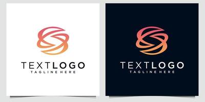 illustration vectorielle de lettre s logo design template vecteur