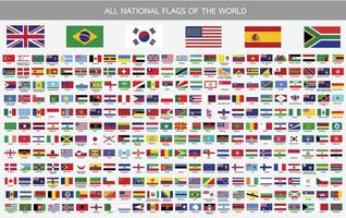 tous les drapeaux nationaux officiels du monde vecteur