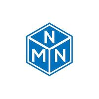 création de logo de lettre nmn sur fond noir. concept de logo de lettre initiales créatives nmn. conception de lettre nmn. vecteur