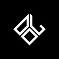création de logo de lettre olo sur fond noir. concept de logo de lettre initiales créatives olo. conception de lettre olo. vecteur