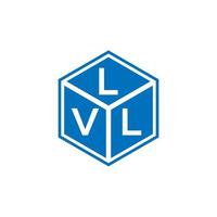 création de logo de lettre lvl sur fond noir. concept de logo de lettre initiales créatives lvl. conception de lettre lvl. vecteur