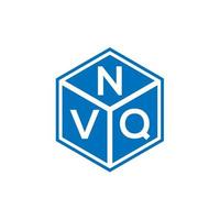 création de logo de lettre nvq sur fond noir. concept de logo de lettre initiales créatives nvq. conception de lettre nvq. vecteur