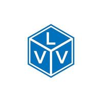 création de logo de lettre lvv sur fond noir. concept de logo de lettre initiales créatives lvv. conception de lettre lvv. vecteur