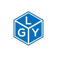 création de logo de lettre lgy sur fond noir. concept de logo de lettre initiales créatives lgy. conception de lettre lgy. vecteur