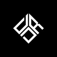 création de logo de lettre drd sur fond noir. concept de logo de lettre initiales créatives drd. conception de lettre drd. vecteur
