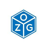 création de logo de lettre ozg sur fond noir. concept de logo de lettre initiales créatives ozg. conception de lettre ozg. vecteur