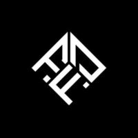 création de logo de lettre webfdf sur fond noir. concept de logo de lettre initiales créatives fdf. conception de lettre fdf. vecteur