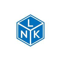 création de logo de lettre lnk sur fond noir. lnk concept de logo de lettre initiales créatives. conception de lettre lnk. vecteur